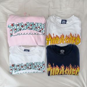 4 THRASHER: Hoodie & Shirt
